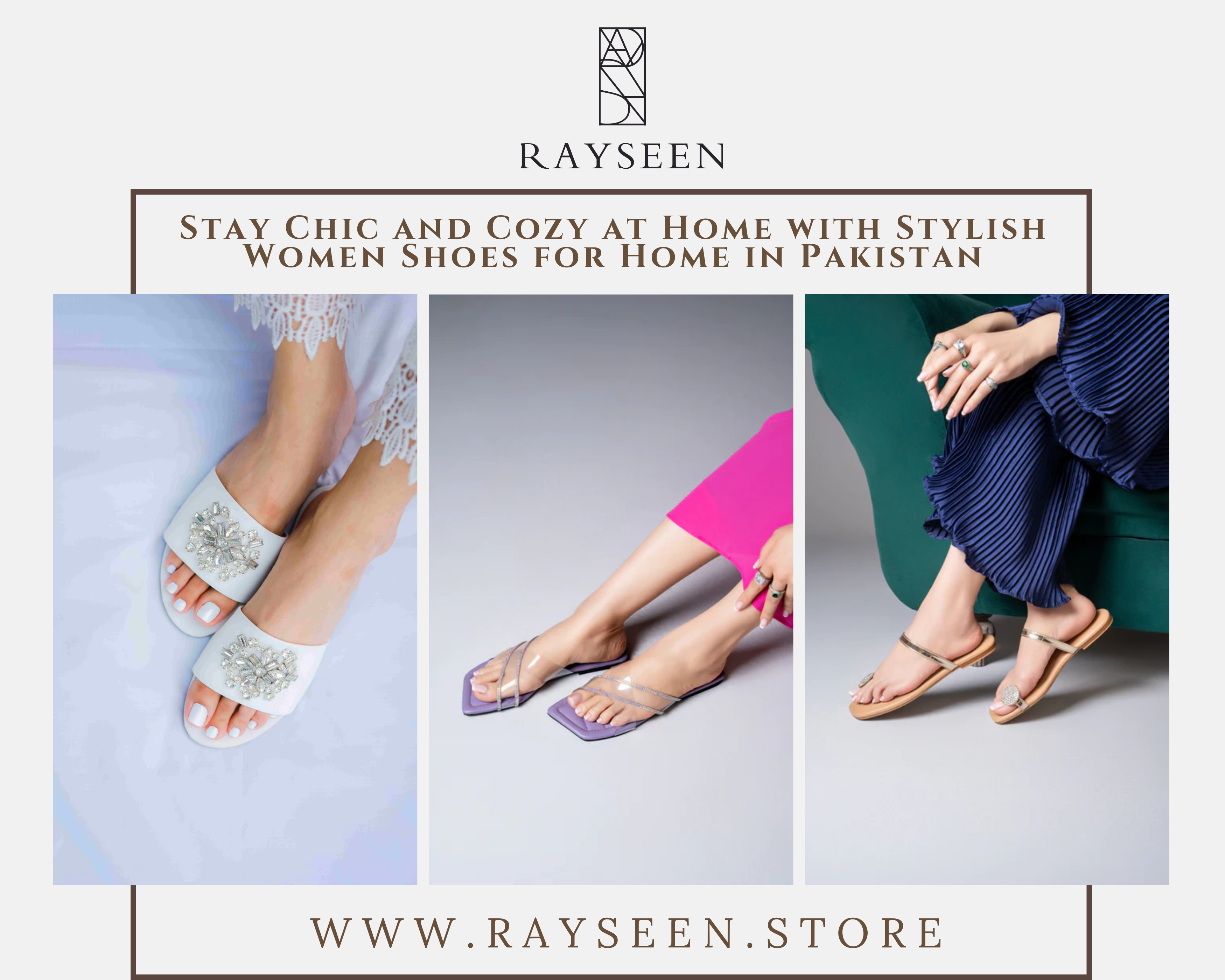 stylish women shoes for home in pakistan- rayseen