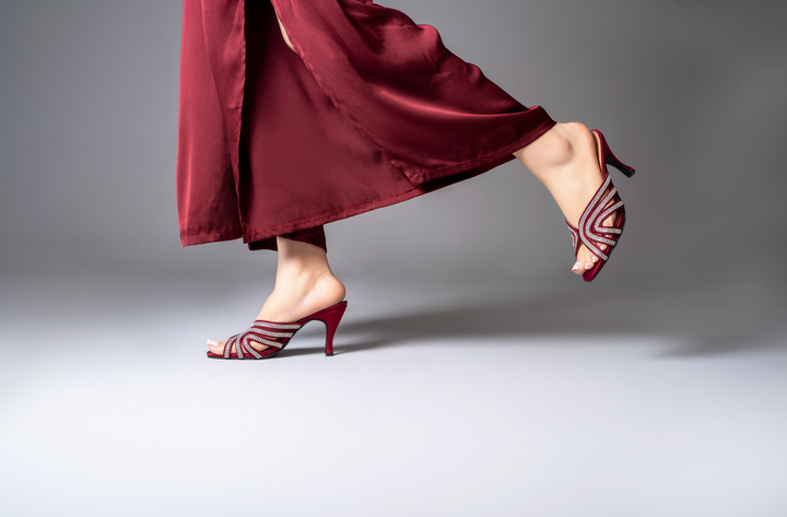 Product image of the Diva, a Tango-inspired, sequin-decorated sandal at Rayseen Store