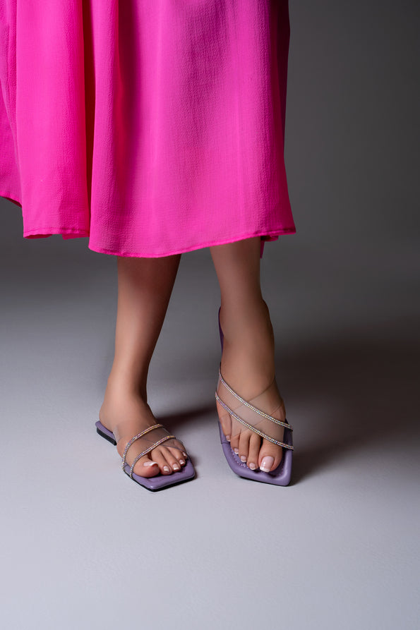Versatile and stylish Unicorn/Purple flat sandals