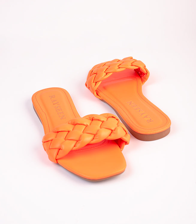 Stylish ladies' Jello - Orange shoe, the perfect summer footwear from Rayseen.store