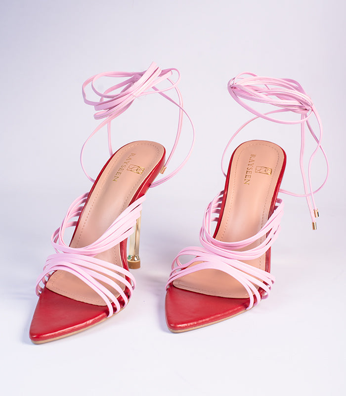 Blush - Red heels in front view