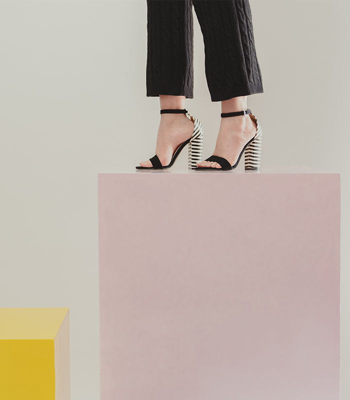 Stylish ladies' Illusion 2.0 - Black block heels, a versatile choice for a fashionable look from Rayseen.store