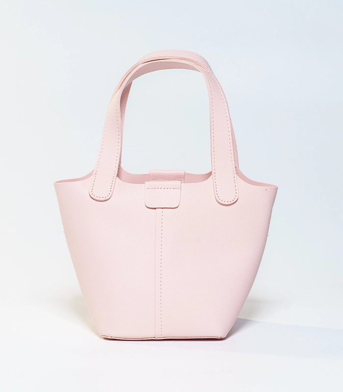Chic Rosy faux leather style in a luxurious powder pink hue by Rayseen